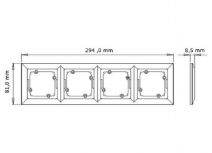 rámeček čtyřnásobný - rozměry