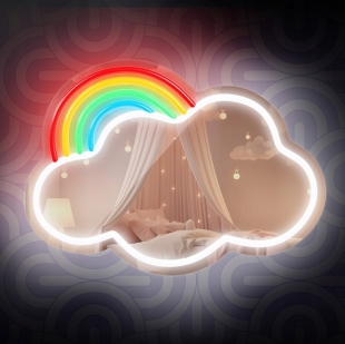 Neonové zrcadlo LED Cloud multicolor